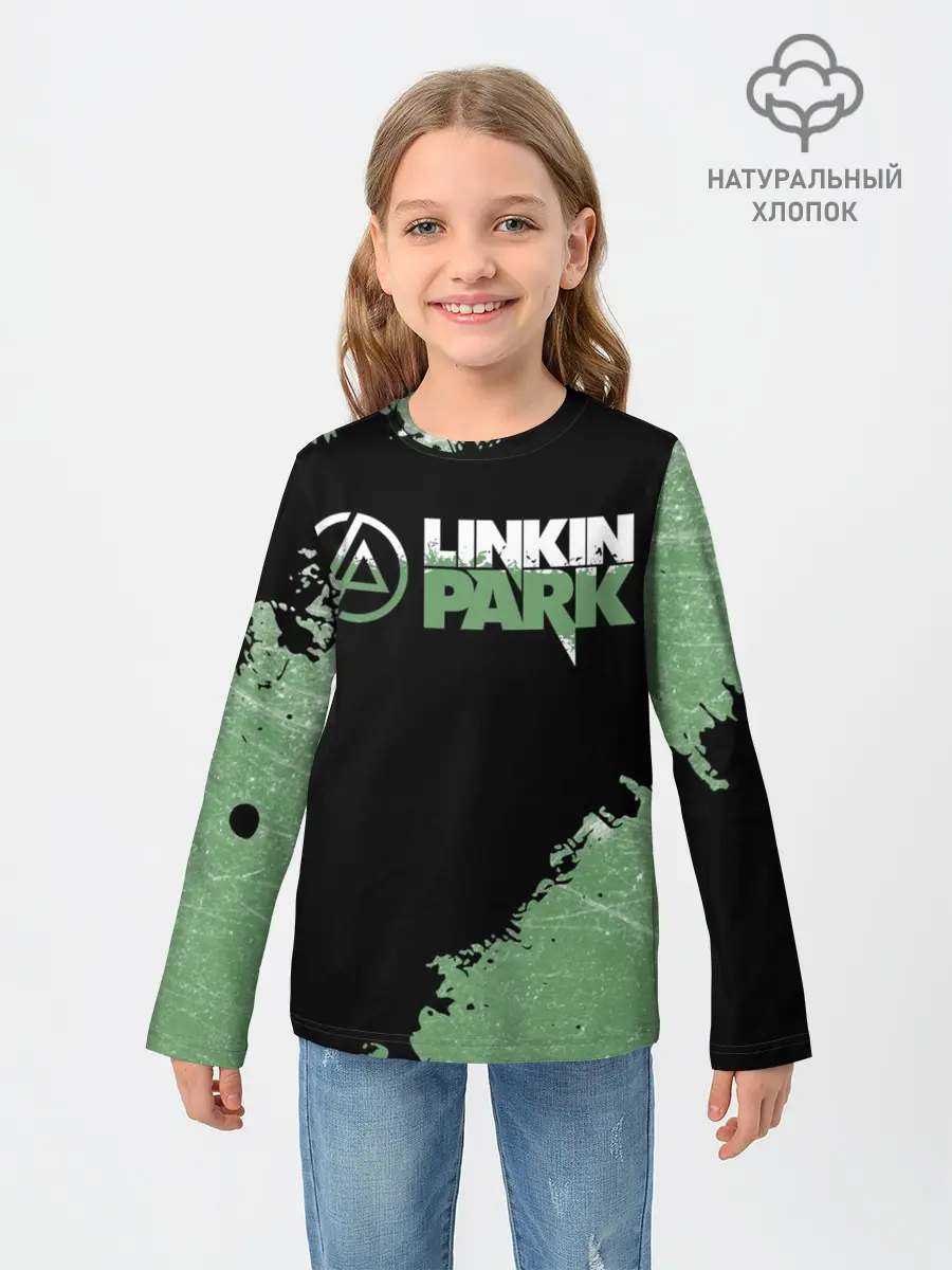 Детский лонгслив / Линкин Парк в стиле Гранж | Linkin Park