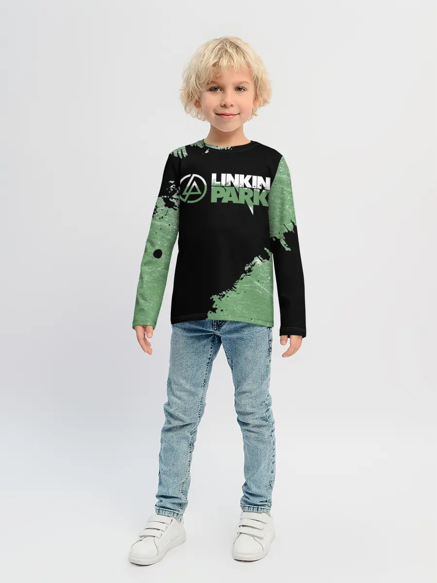Детский лонгслив / Линкин Парк в стиле Гранж | Linkin Park
