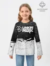 Детский лонгслив / Линкин Парк Лого Рок ЧБ | Linkin Park Rock