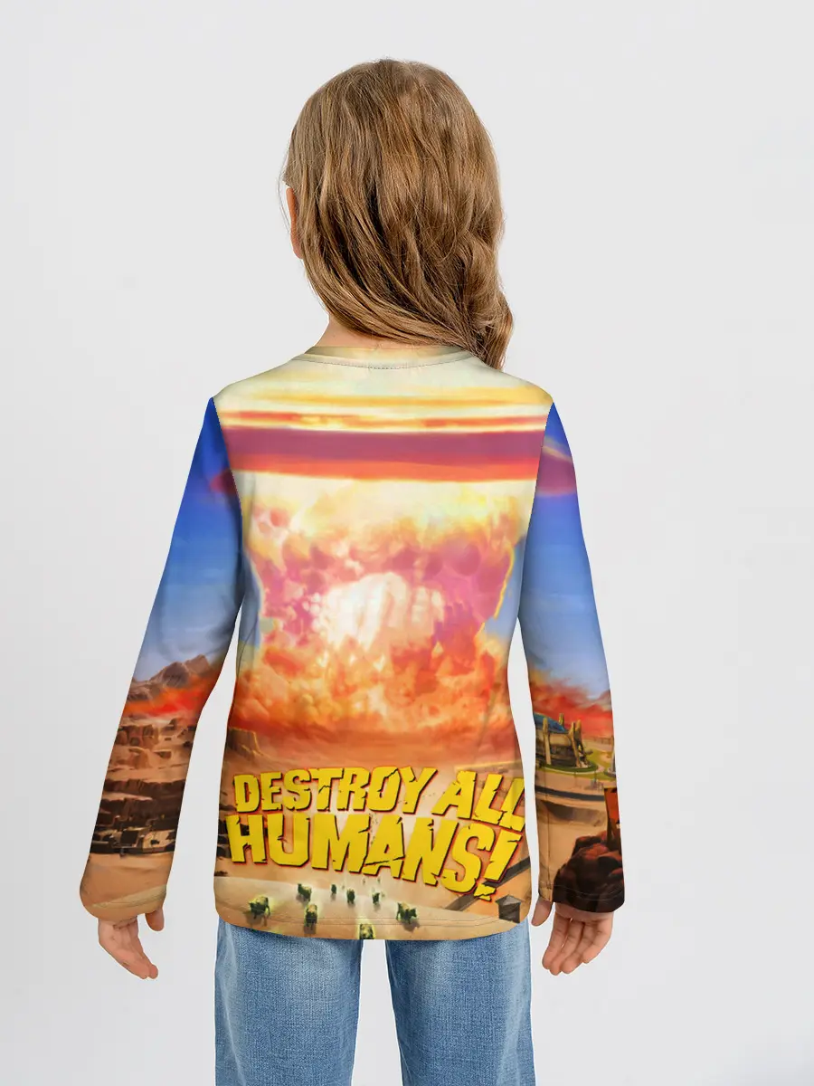 Детский лонгслив / Destroy all Aliens