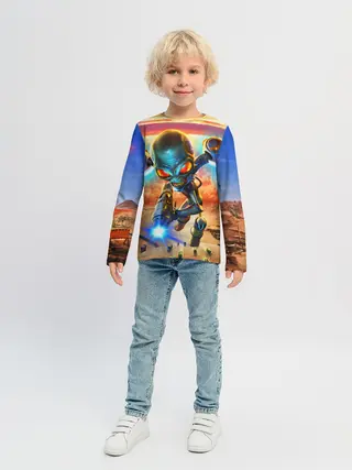 Детский лонгслив / Destroy all Aliens