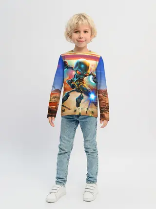 Детский лонгслив / Alien area 52