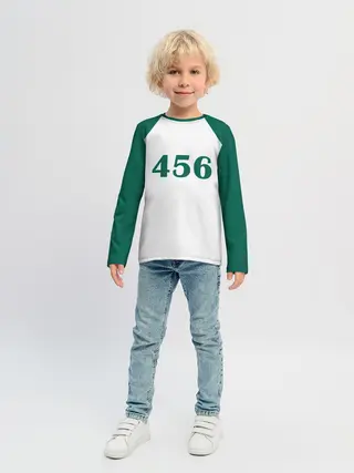 Детский лонгслив / Как в Игре в Кальмара. Футболка 456 игрока