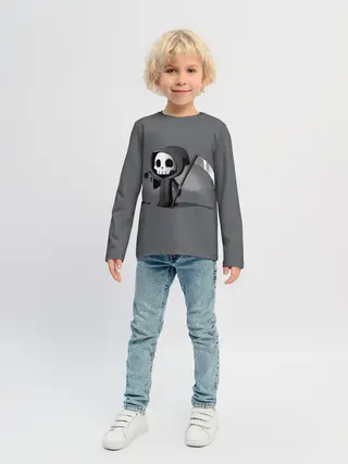 Детский лонгслив / жнец и цветок