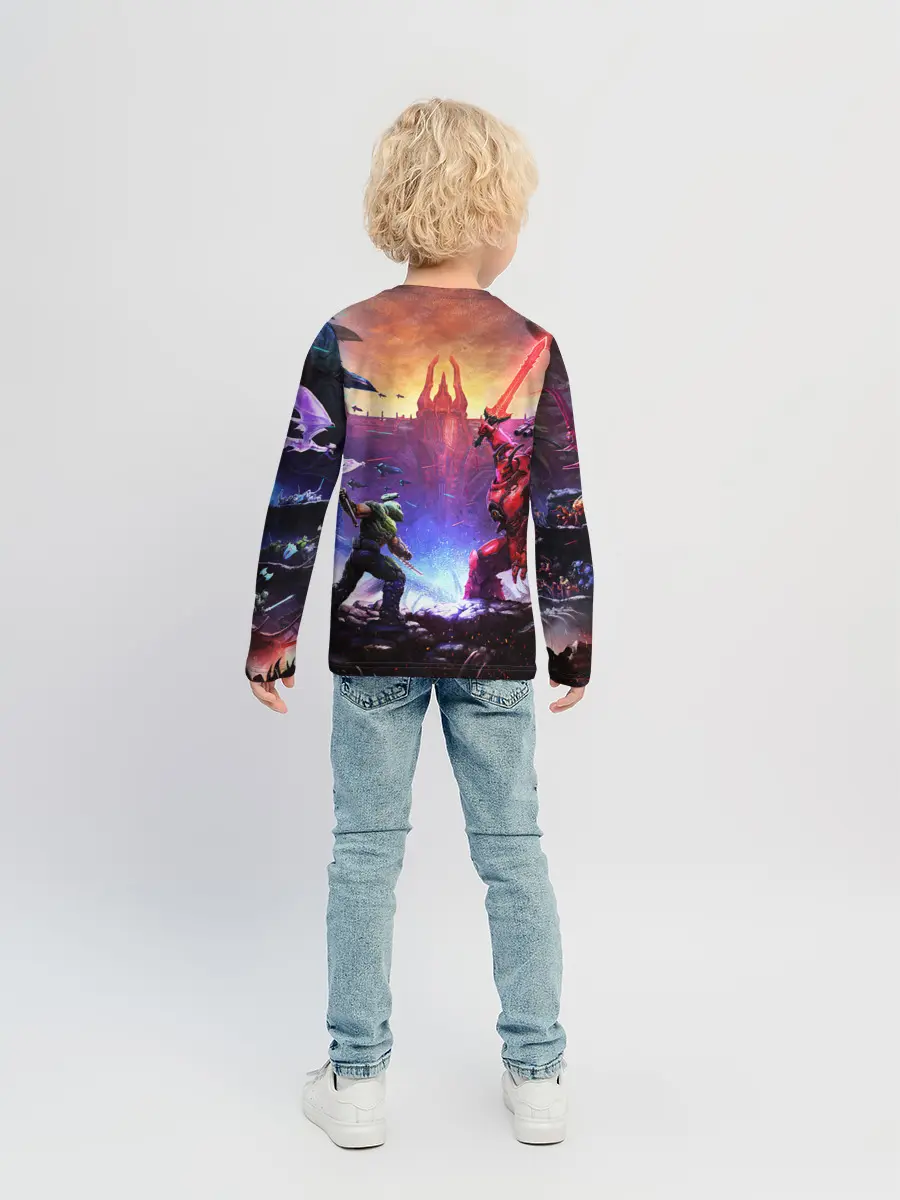 Детский лонгслив / DOOM ETERNAL | ДУМ БИТВА В АДУ