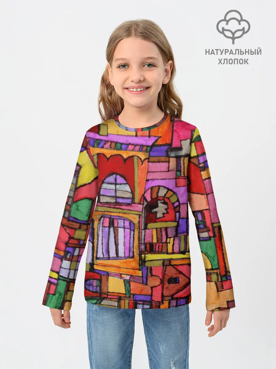 Детский лонгслив / Скетч большого города