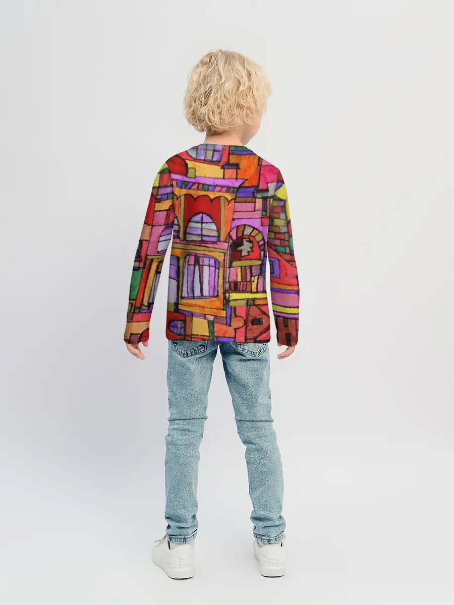 Детский лонгслив / Скетч большого города