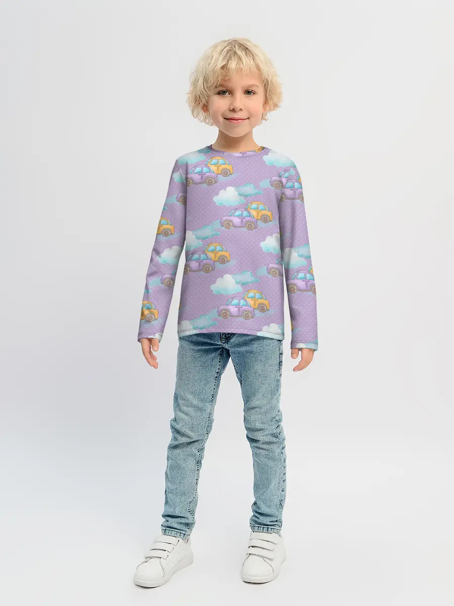 Детский лонгслив / детские машинки