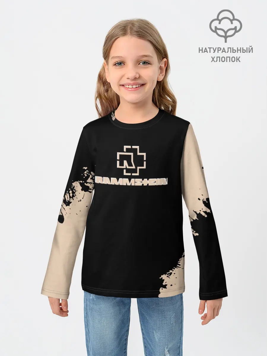 Детский лонгслив / RAMMSTEIN | Рамштайн Рок Лого