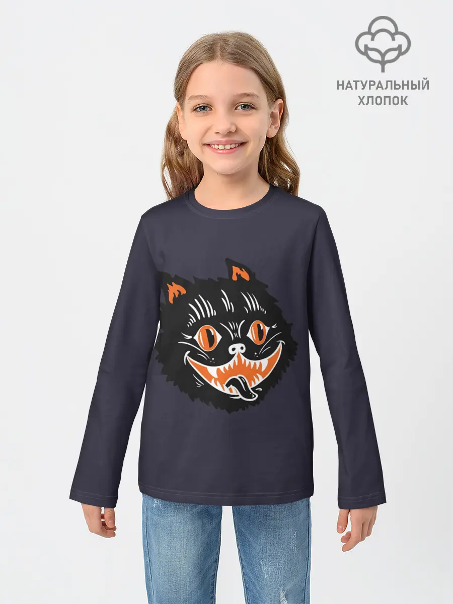 Детский лонгслив / Одержимый кот