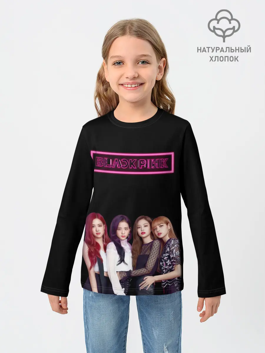 Детский лонгслив / BLACKPINK NEON