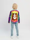 Детский лонгслив / Psychedelic Rainbow Cat
