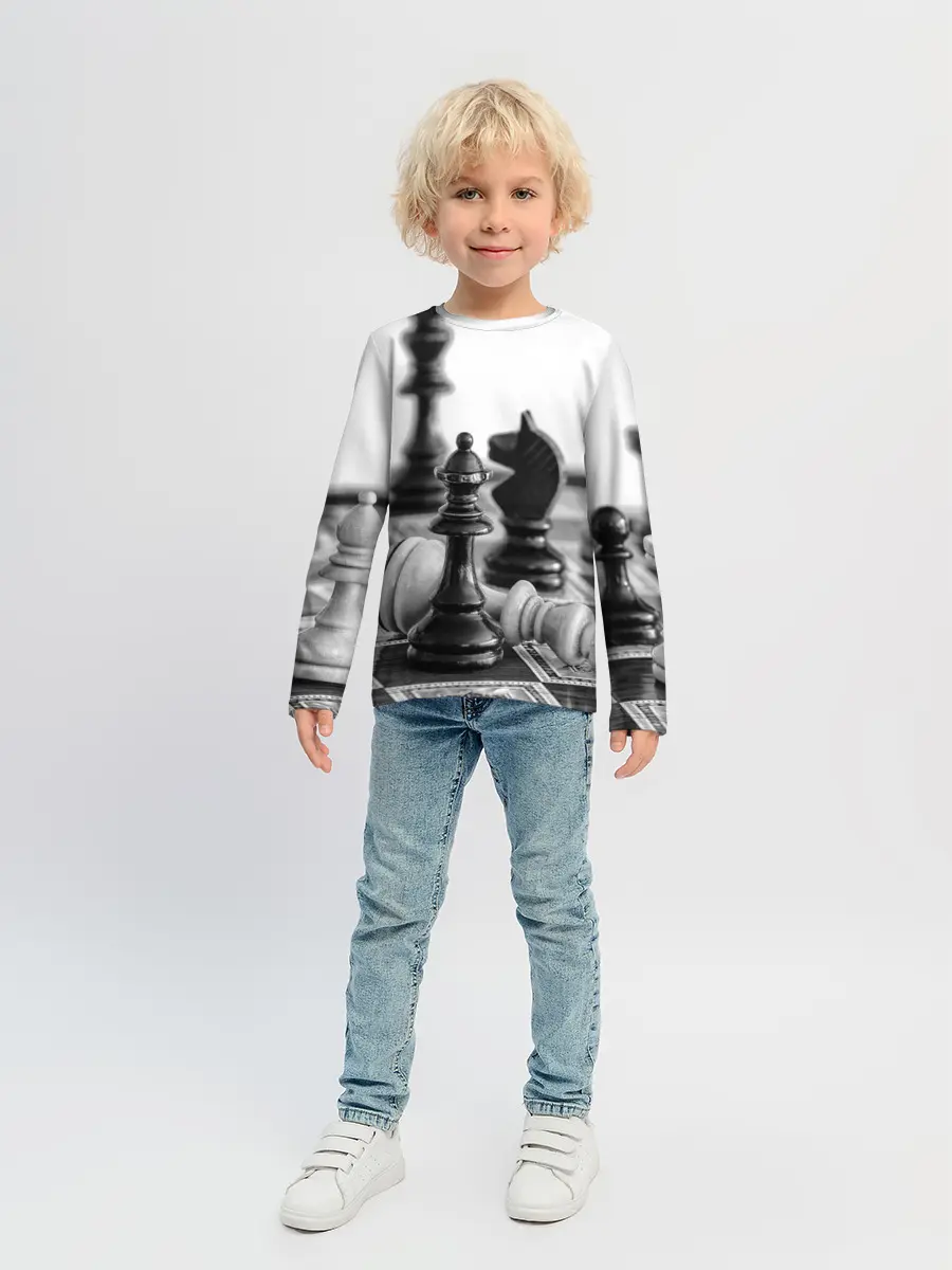 Детский лонгслив / Шах и мат Шахматы
