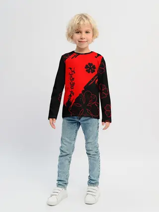 Детский лонгслив / Чёрный клевер: Black clover.