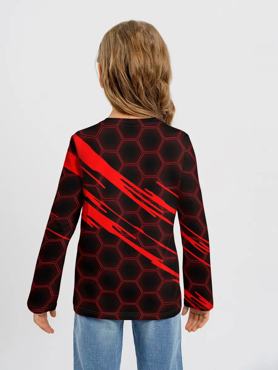 Детский лонгслив / Чёрный клевер: Соты