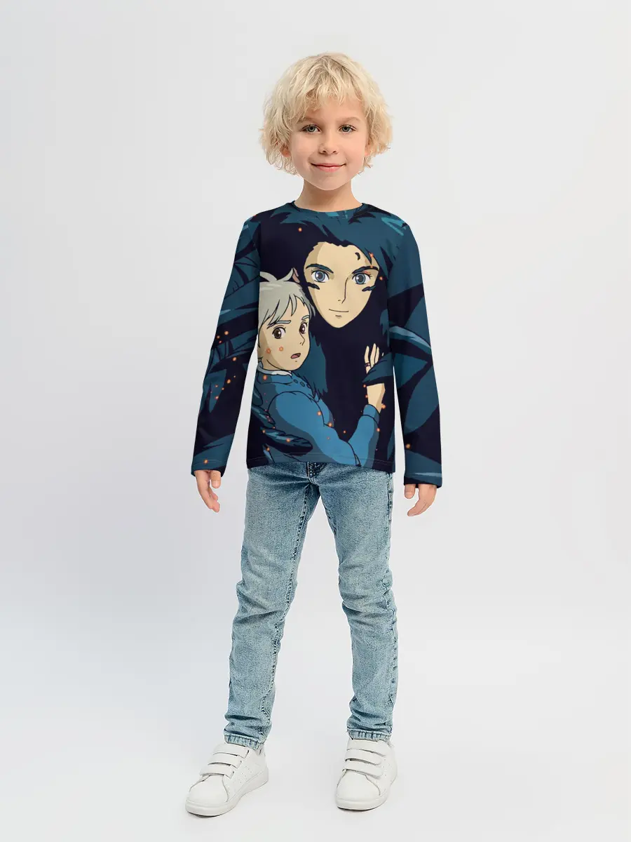 Детский лонгслив / Ходячий замок Софи и Хаул летят