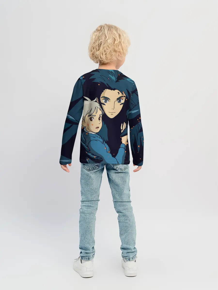 Детский лонгслив / Ходячий замок Софи и Хаул летят