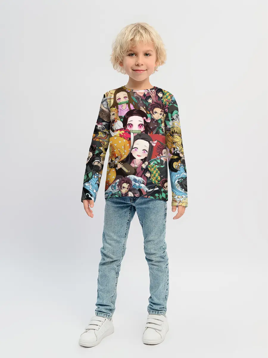 Детский лонгслив / КЛИНОК РАССЕКАЮЩИЙ СТИКЕРБОМБИНГ