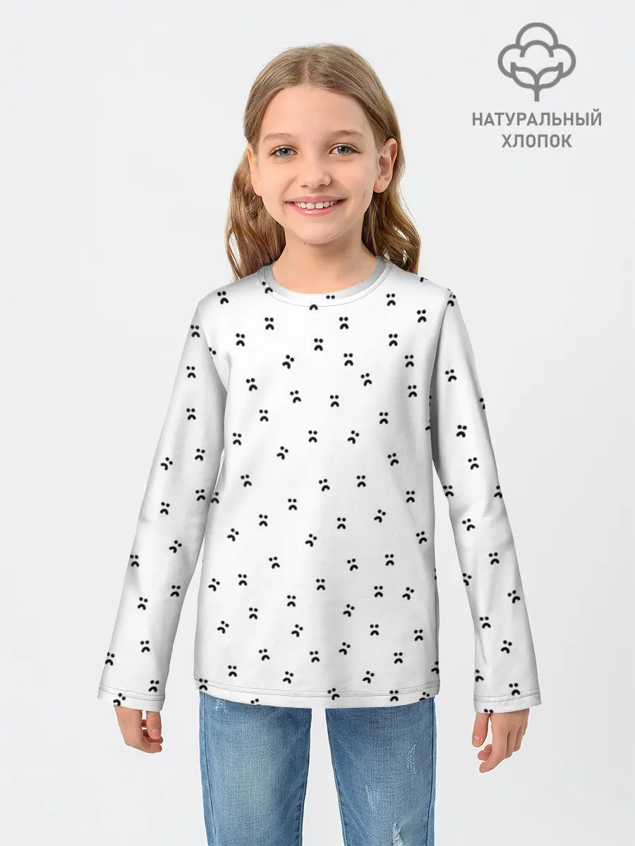 Детский лонгслив / Нахмурившееся лицо