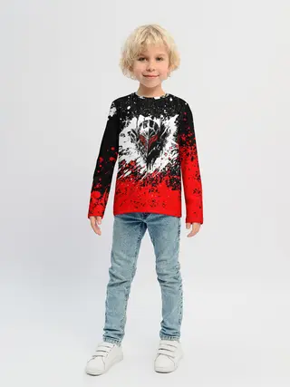 Детский лонгслив / Берсерк: Брызги красок.