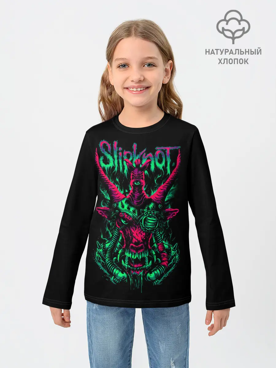 Детский лонгслив / Slipknot криповый козел