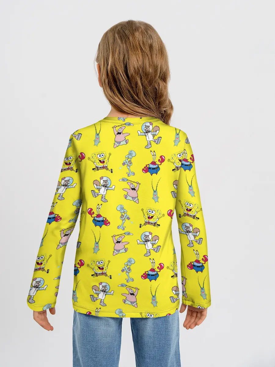 Детский лонгслив / SpongeBob pattern