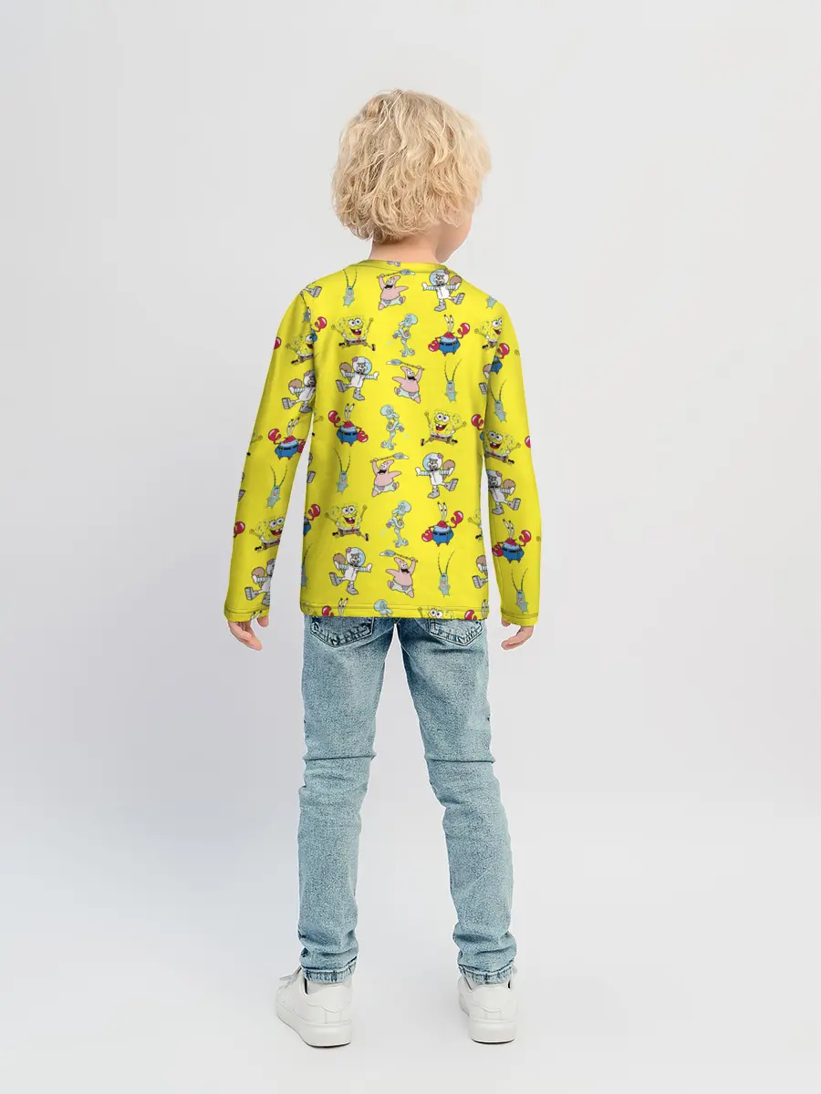 Детский лонгслив / SpongeBob pattern