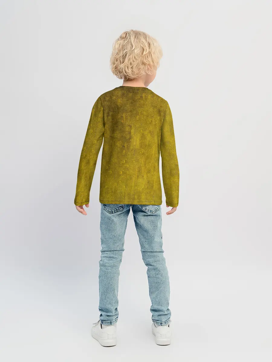 Детский лонгслив / Влюблённые поцелуй художник Климт