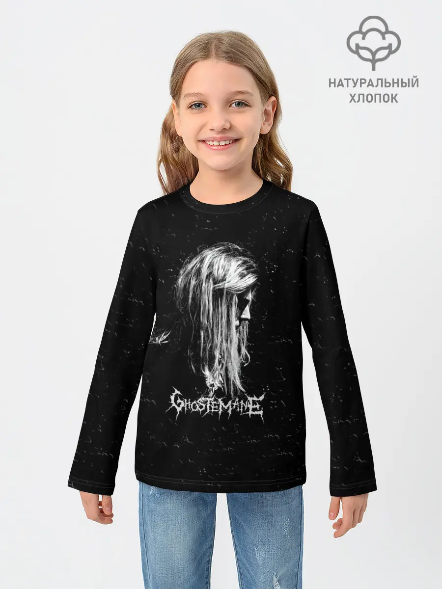 Детский лонгслив / GHOSTEMANE Rap | Гостмейн ЧБ