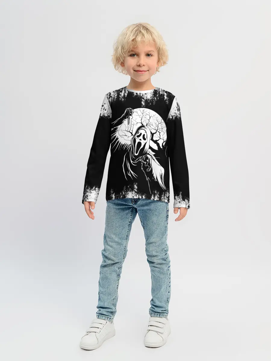 Детский лонгслив / Крик Хэллоуин Хоррор | Scream Halloween