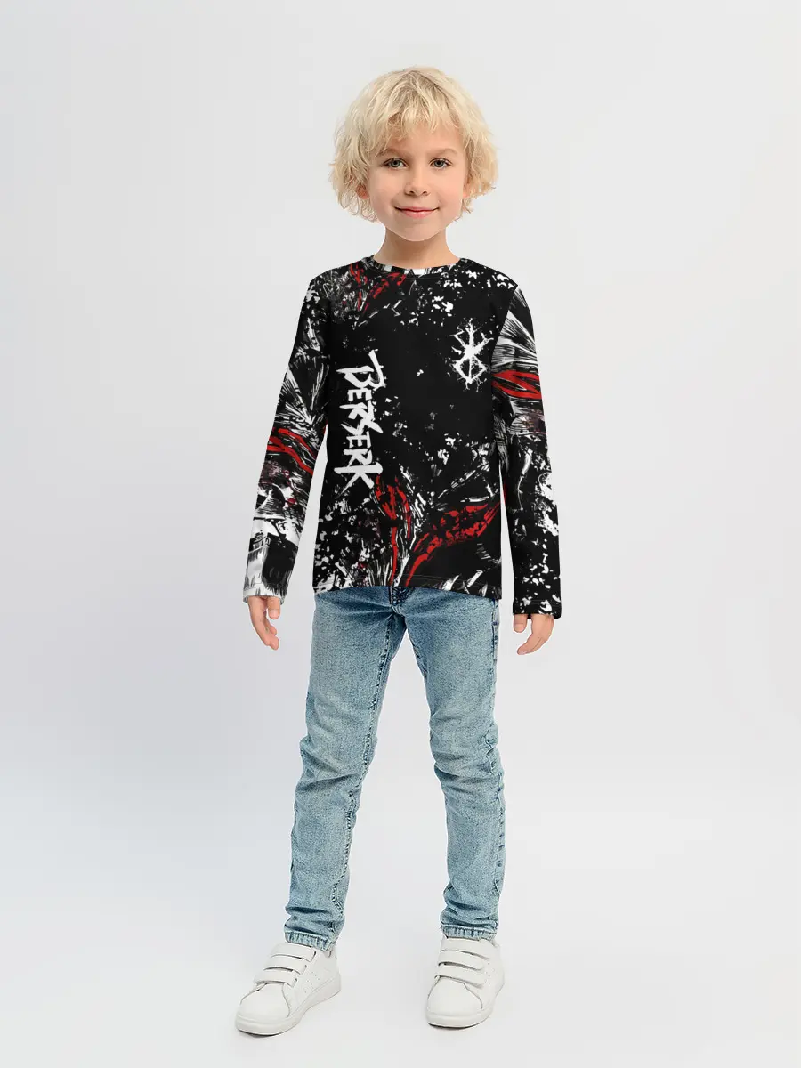 Детский лонгслив / Берсерк Черная маска