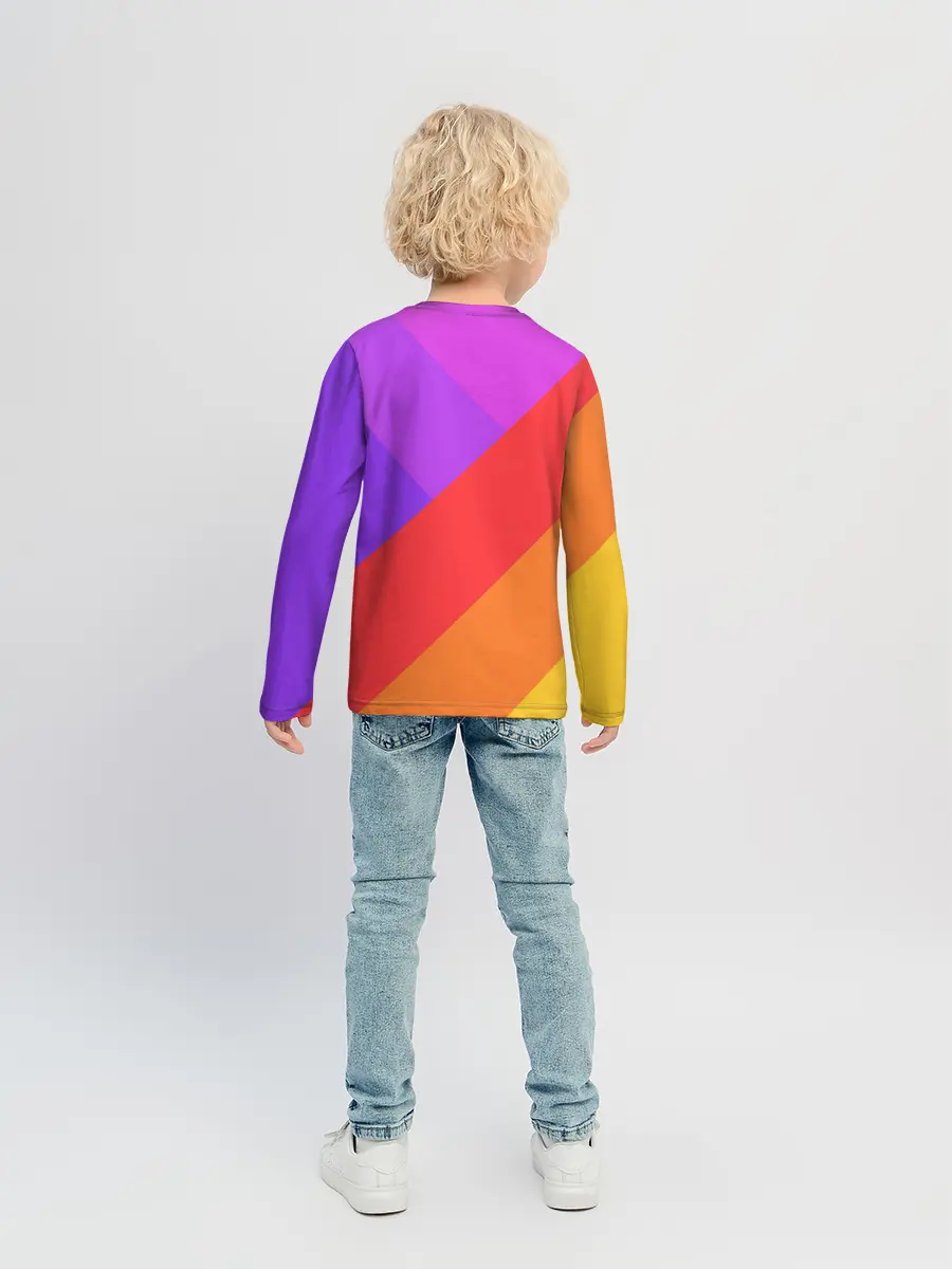 Детский лонгслив / РАДУЖНАЯ ГЕОМЕТРИЯ / RAINBOW GEOMETRY
