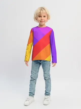 Детский лонгслив / РАДУЖНАЯ ГЕОМЕТРИЯ / RAINBOW GEOMETRY