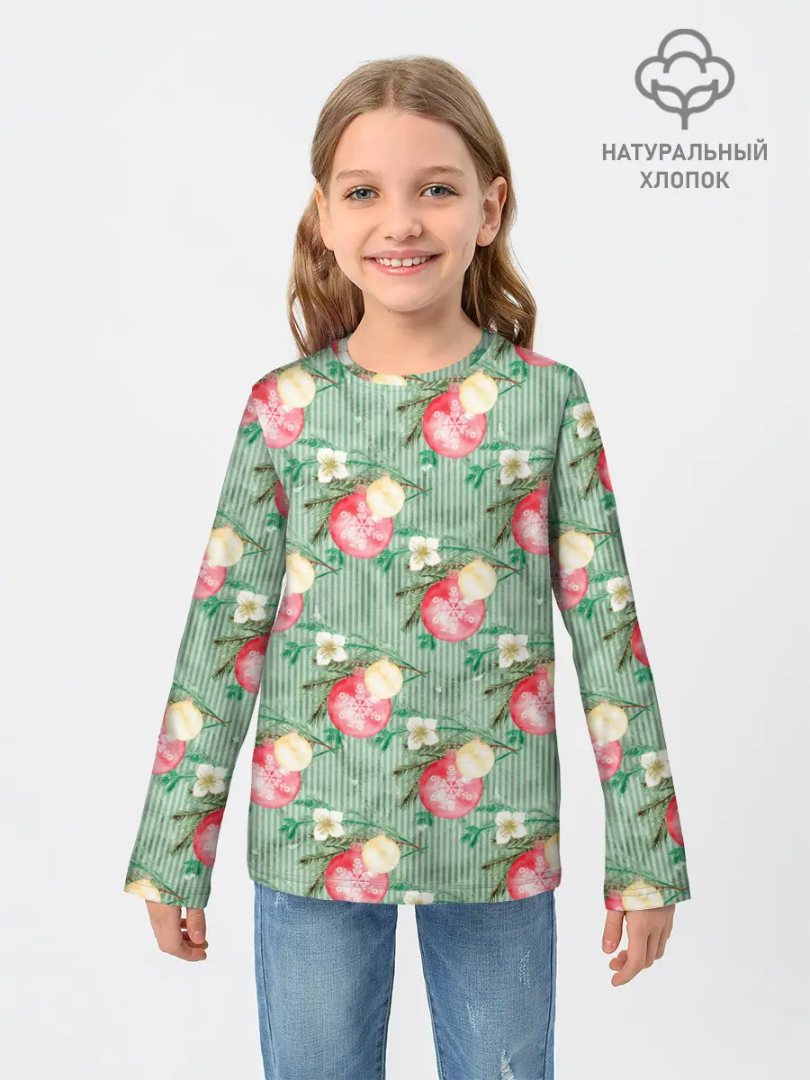 Детский лонгслив / Елочные игрушки шары