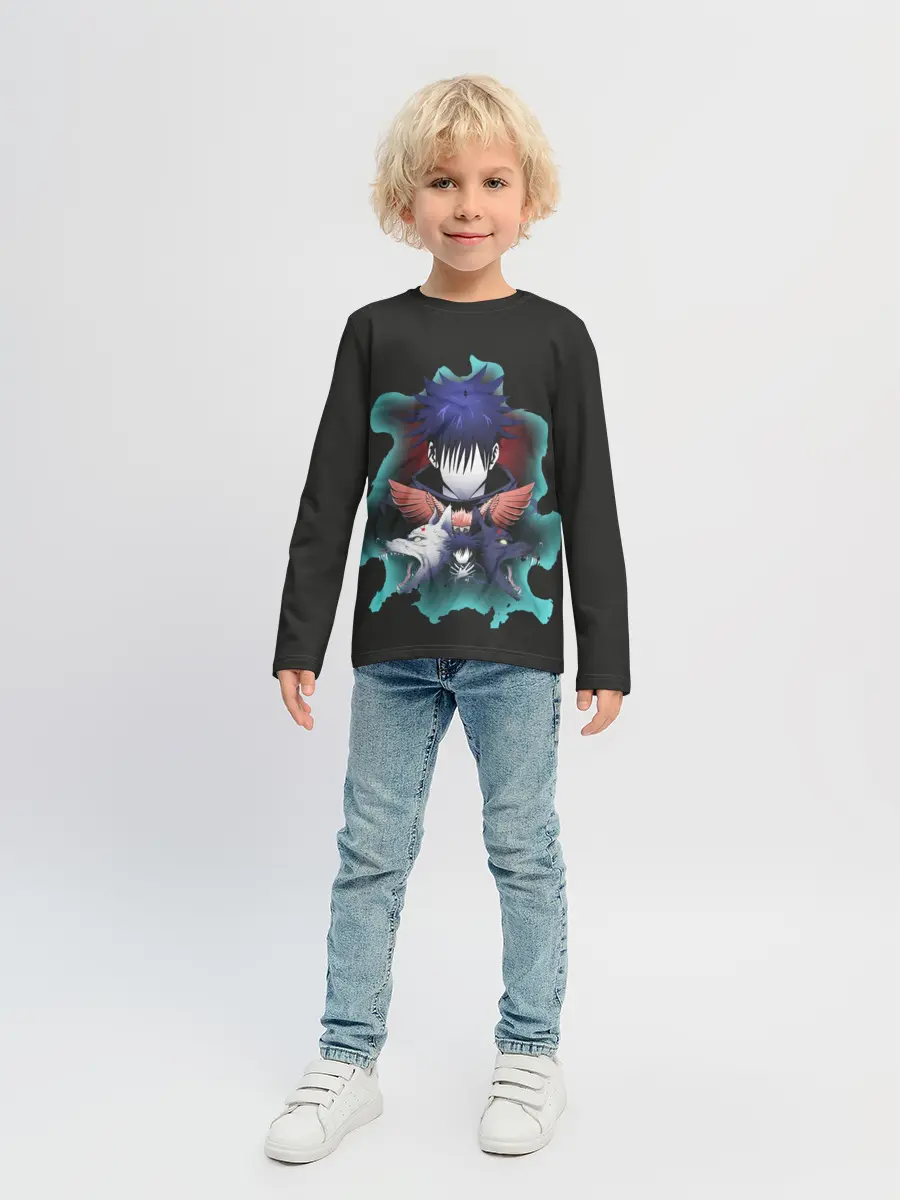Детский лонгслив / Мегуми два волка Магическая битва
