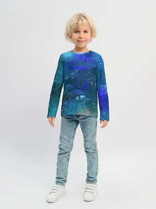 Детский лонгслив / Космическое облако