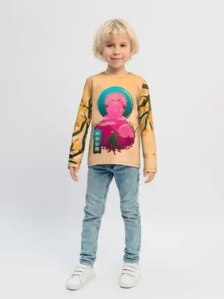 Детский лонгслив / Юдзи сосуд для Сукуна - Магическая битва