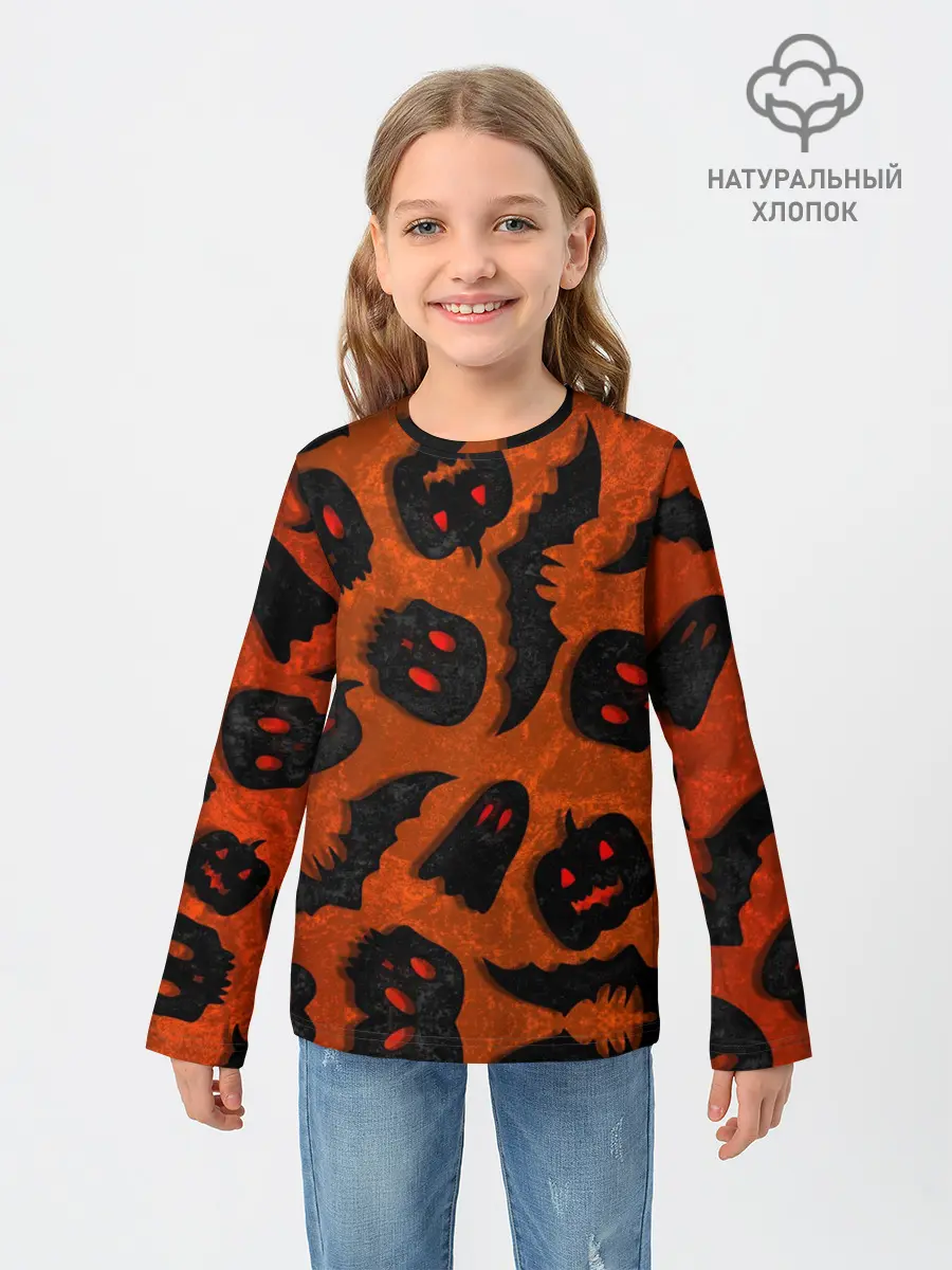Детский лонгслив / Halloween print