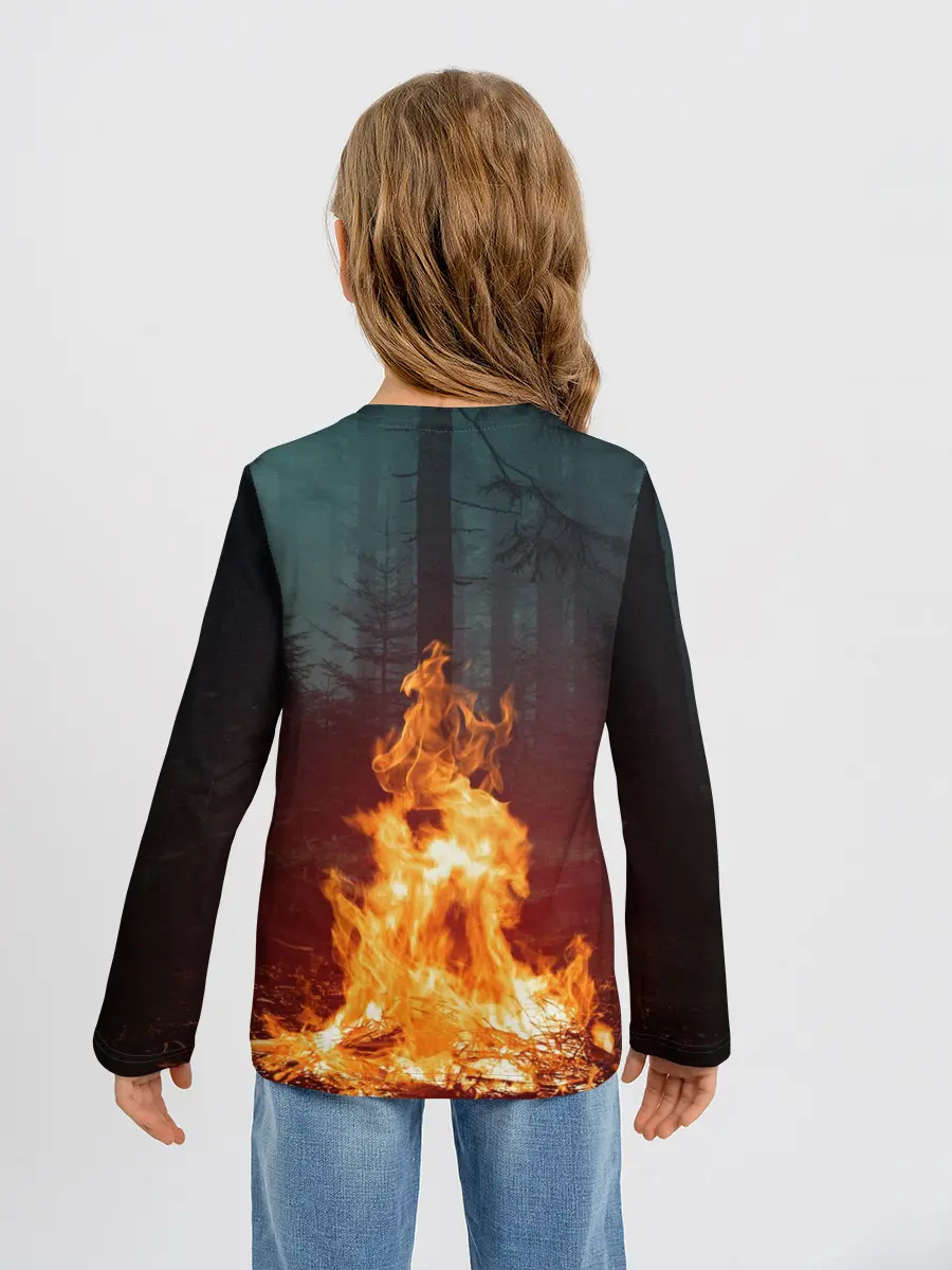 Детский лонгслив / Пикник в лесу