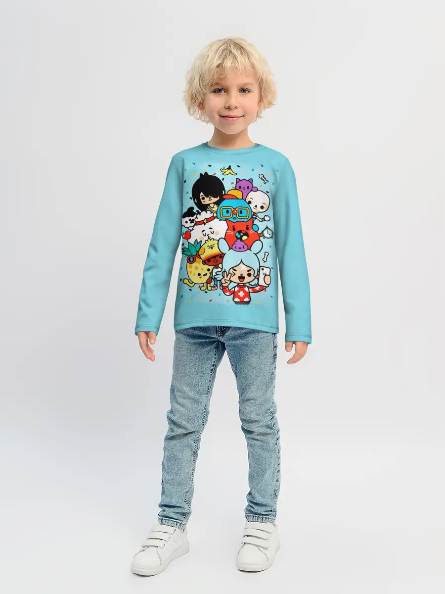 Детский лонгслив / Toca Boca | Тока бока персонажи из игры