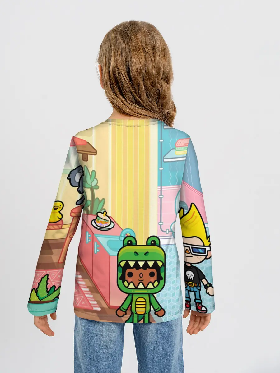 Детский лонгслив / Toca Boca | Тока бока костюм крокодила