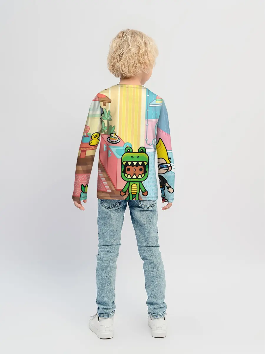 Детский лонгслив / Toca Boca | Тока бока костюм крокодила