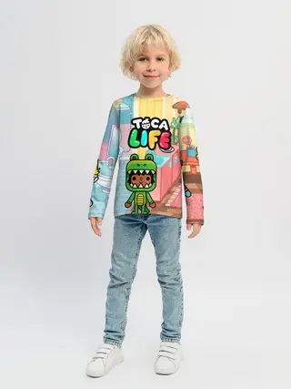 Детский лонгслив / Toca Boca | Тока бока костюм крокодила