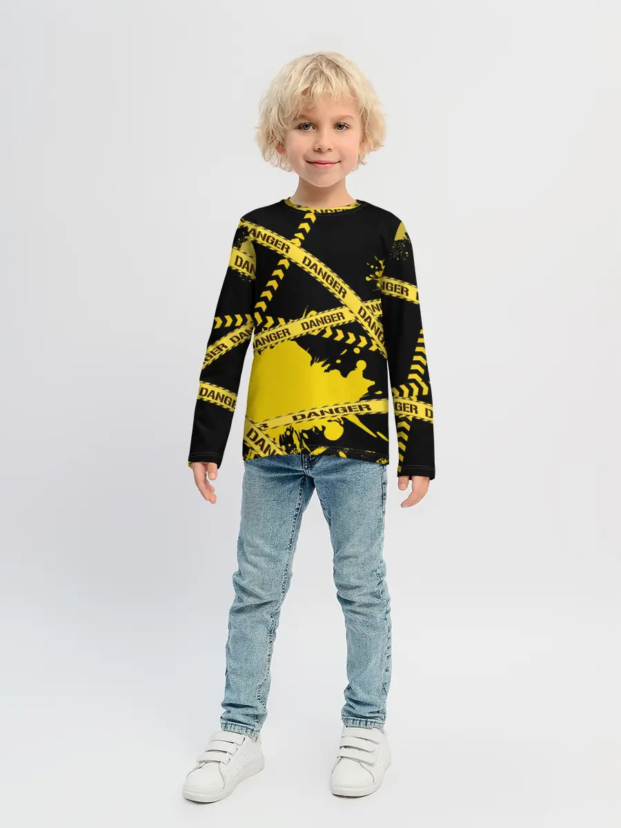 Детский лонгслив / Лента DANGER