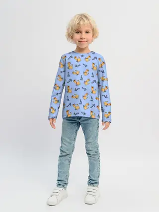 Детский лонгслив / Радостный кот