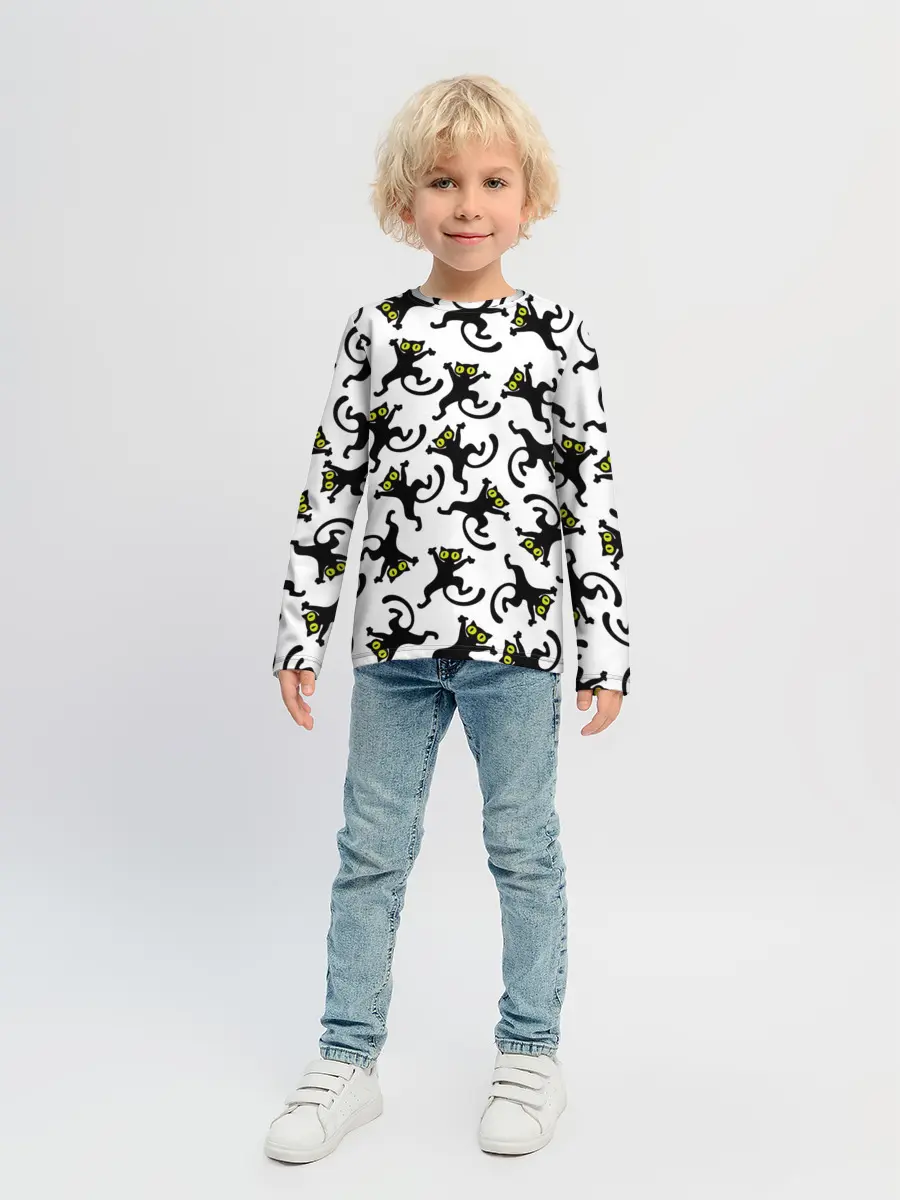 Детский лонгслив / Танец котов