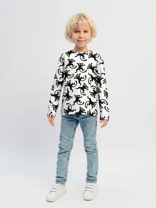 Детский лонгслив / Танец котов