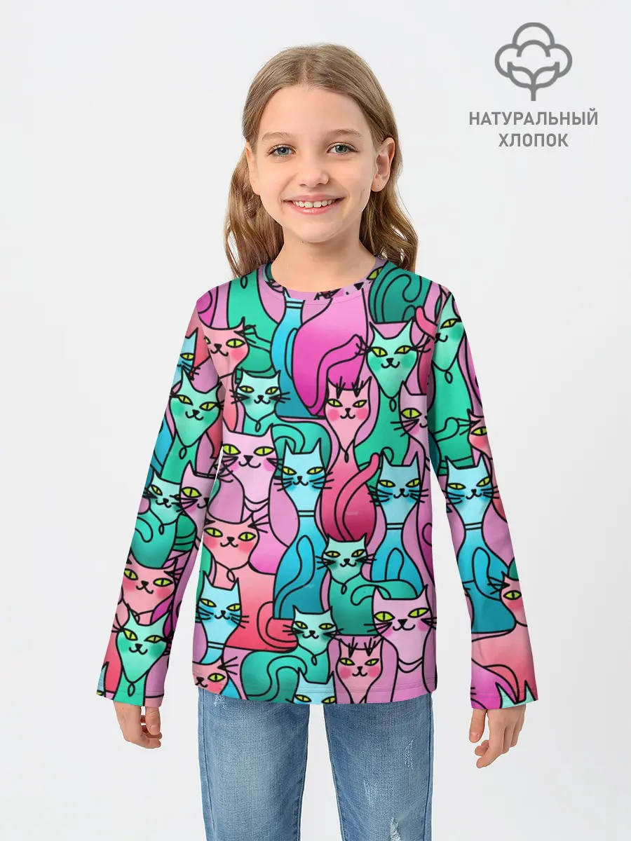 Детский лонгслив / Выставка котов