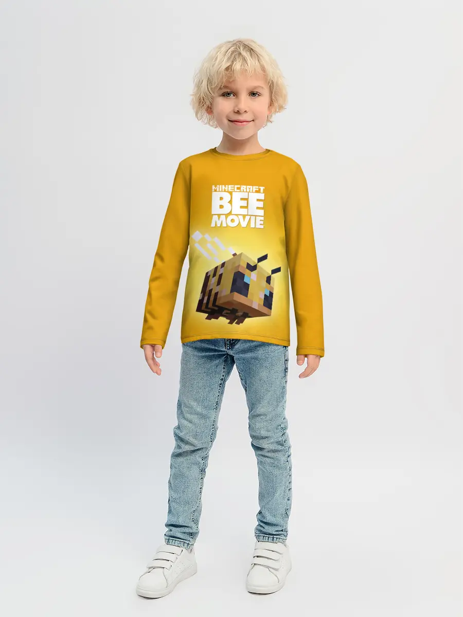 Детский лонгслив / BEE MOVIE Minecraft