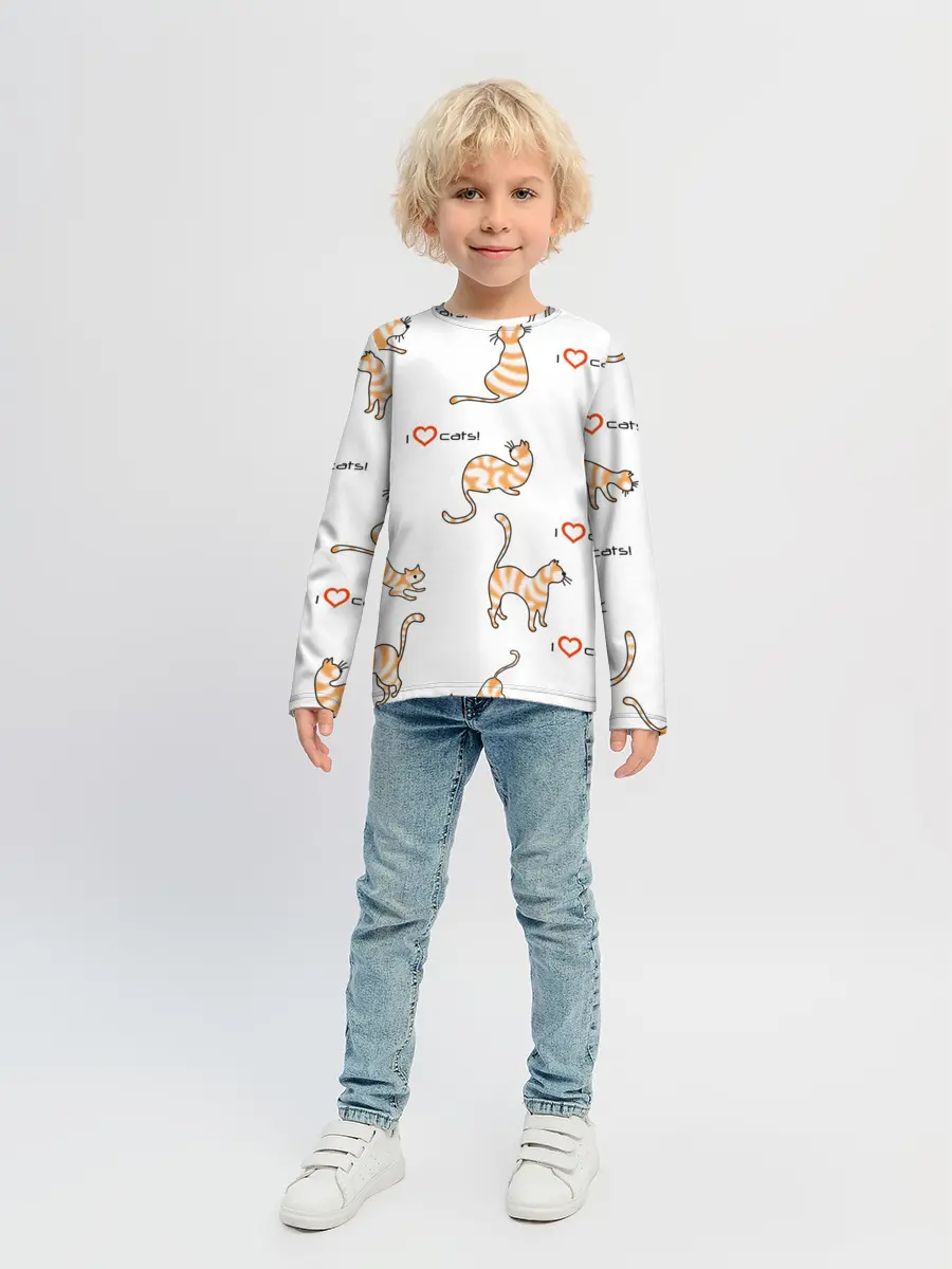 Детский лонгслив / Кот - моя любовь